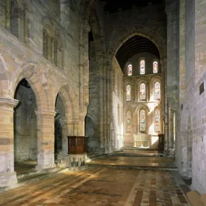 Brinkburn Priory Print: Interior View of Church