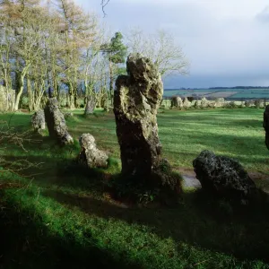 The Kings Men Stone Circle Print, Rollright Stones