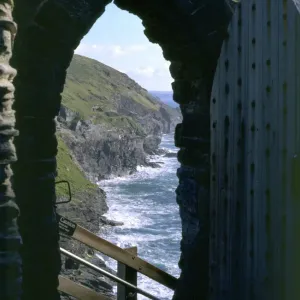 Tintagel Castle Print: Gateway to Inner Ward