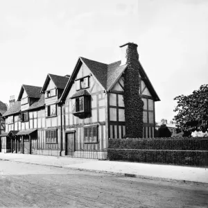 Print of Shakespeare's Birthplace, Stratford-upon-Avon