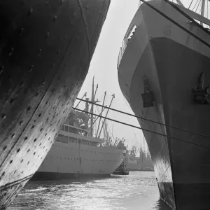 Print of London Docks, a 1965 photograph Print of London Docks, a 1965 photograph