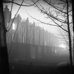 Misty Evening Print, London Terraced Houses Misty Evening Print, London Terraced Houses