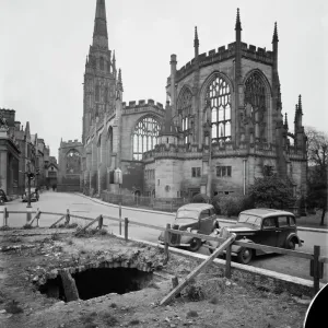 Coventry Cathedral Print, April 1946 Coventry Cathedral Print, April 1946