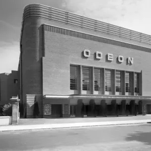 Print of the 1937 Swiss Cottage Odeon Cinema in London