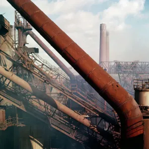 Consett Steel Works Print, cellulose acetate negative on photographic paper Consett Steel Works Print, cellulose acetate negative on photographic paper
