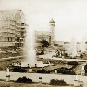 Crystal Palace Print: Italian Terraces Fountains