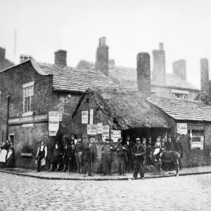 Print of Old Smithy, Leigh, 6 May 1863