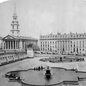 Trafalgar Square Print, circa 1850