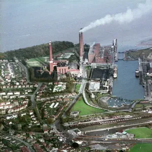 Print of Portishead Dock, a marina in North Somerset