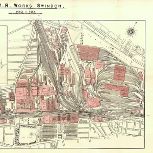 Swindon Works Map Print 1940 Swindon Works Map Print 1940