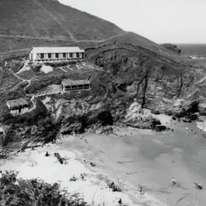 Print of Portreath Beach, Cornwall, 1928 Print of Portreath Beach, Cornwall, 1928