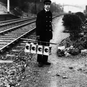 Signal Lamp Man Print, c1930s Signal Lamp Man Print, c1930s