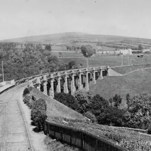 Ivybrücke Bahnhof und Brückenbogen, Devon um 1890