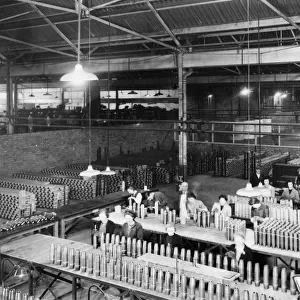 Shell production for World War 2 in 24F shop at Swindon Works, 1942