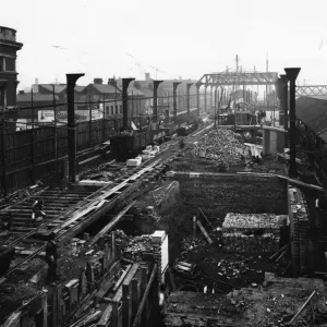 Birmingham Snow Hill Print, c. 1910 Construction View