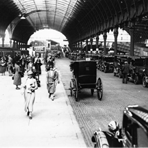 Taxi Rank at Paddington Station, 1934
