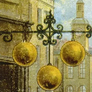 Charming Urban Scene Holiday Print Charming Urban Scene Holiday Print