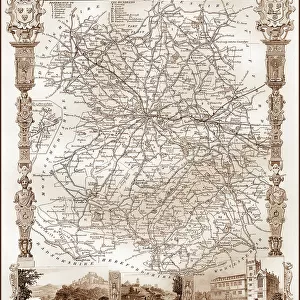 1840s Victorian Map of Shropshire