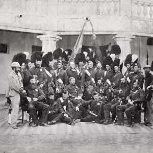 1860s vintage photo - British army in India 79th Highlander