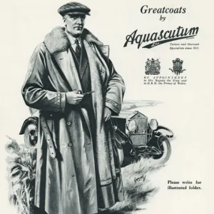 Advert for Aquascutum mens coats 1929