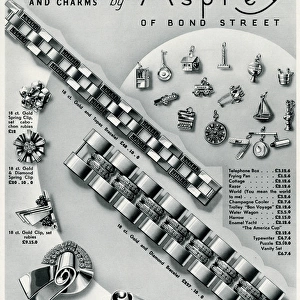 Advert for Asprey gold charms 1938