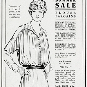 Advert for Barkers of Kensington blouses 1914