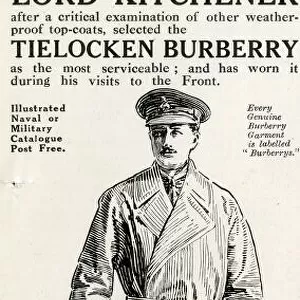 Advertisement for the Burberry Tielocken trench coat, as endorsed