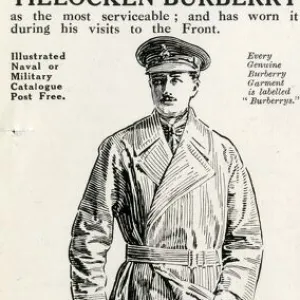 Advertisement for the Burberry Tielocken trench coat, as endorsed