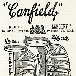 Advert for Canfields folding bustles 1889