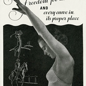 Advert for Carters womens sports underwear 1934