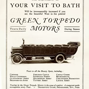 Advert, Charabanc Motor Coach Tours, Bath