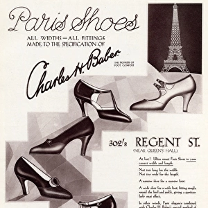 Advert for Charles H. Baber ladies footwear 1929