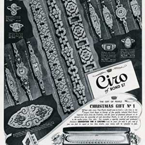 Advert for Ciro jewellery 1937