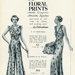 Advert for Debenham & Freebody pyjamas and nightdresses 1934