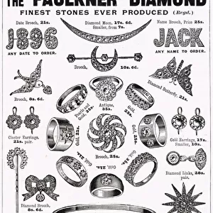 Advert for Faulkner diamond jewellery 1896