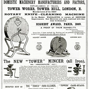 Advert for H. W Garrard & Son domestic equipment 1889