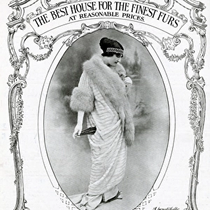 Advert for International Fur Store, theatre coat 1913