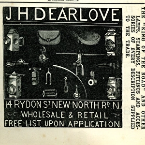 Advert, J H Dearlove, Bicycle Accessories