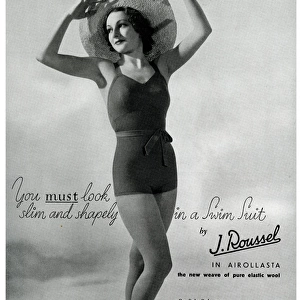 Advert for J. Roussel swim suits for women 1936