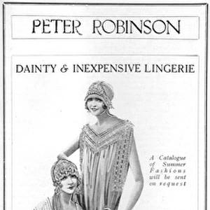 Advert for Lingerie at Peter Robinson Department store, Lond