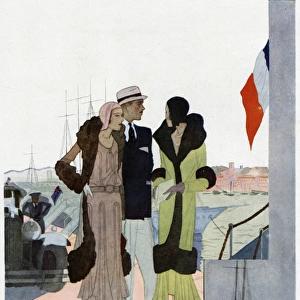 Advertisement for Marcel Rochas fashions