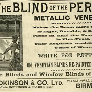 Advertisement, Metallic Venetian Blinds
