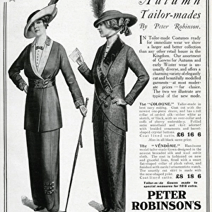 Advert for Peter Robinsons autumn tailor-mades 1913