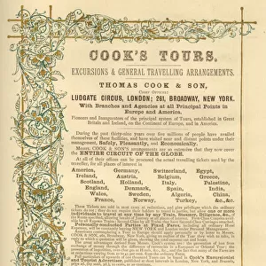 Advert, Thomas Cooks Tours