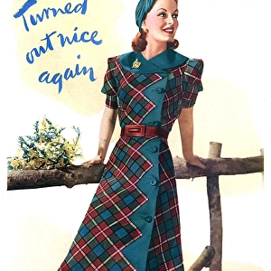 Advert for Viyella dress by Digby Morton, 1941