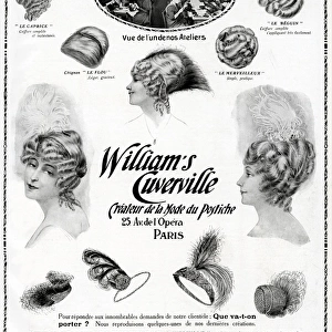 Advert for William Cuverville wigs & decorative bands 1912