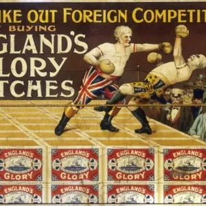Print of a Boxing Match Poster: England vs Germany Print of a Boxing Match Poster: England vs Germany