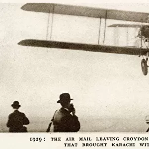 Air mail leaving Croydon for Karachi, India 1929