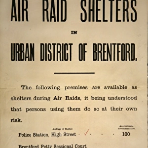 Air Raid Shelter Poster