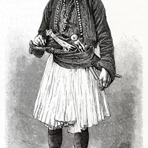 An Albanian man in traditional dress Date: 1877